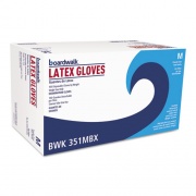 Boardwalk Powder-Free Latex Exam Gloves, Medium, Natural, 4 4/5 mil, 1000/Carton (351MCT)