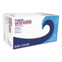 Boardwalk General Purpose Powdered Latex Gloves, Large, 100/Box (355LBX)