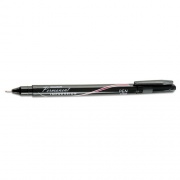 AbilityOne 7520016459513 SKILCRAFT Permanent Impression Porous Point Pen, Stick, Fine 0.5 mm, Red Ink, Black Barrel, Dozen