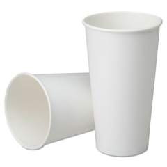 AbilityOne 7350016457874, SKILCRAFT, Biobased Disposable Paper Cups, 21 oz, White, 1,000/Box