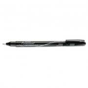 AbilityOne 7520016459514 SKILCRAFT Permanent Impression Porous Point Pen, Stick, Medium 0.7 mm, Black Ink, Black Barrel, Dozen