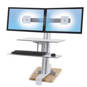 WorkFit by Ergotron WORKFIT-S SIT-STAND WORKSTATION WITH WORKSURFACE+,DUAL LCD MONITORS, 27W X 30.25D X 35H, WHITE (33349211)