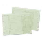Wilson Jones Accounting Sheets, 3 Columns, 9.25 x 11.88, Green, Loose Sheet,100/Pack (G103)