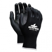 MCR Safety Economy PU Coated Work Gloves, Black, X-Large, 1 Dozen (9669XL)