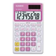 Casio SL-300VCPK Handheld Calculator, 8-Digit LCD, Pink