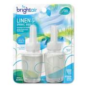 BRIGHT Air ELECTRIC SCENTED OIL AIR FRESHENER REFILL, LINEN AND SPRING BREEZE, 0.67 OZ JAR, 2/PACK (900269PK)