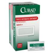 Curad Triple Antibiotic Ointment, 0.9 g Foil Packet, 144/Box (CUR001209)