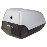 X-ACTO HELIX OFFICE ELECTRIC PENCIL SHARPENER, AC-POWERED, 3" X 6.5" X 4.5", SILVER/BLACK (1900LMR)