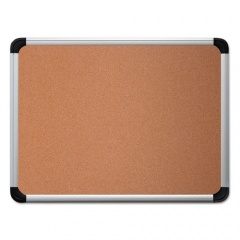 Universal Cork Board with Aluminum Frame, 36 x 24, Natural, Silver Frame (43713)