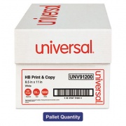 Universal MULTIPURPOSE PAPER, 96 BRIGHT, 20 LB, 8.5 X 11, WHITE, 500 SHEETS/REAM, 10 REAMS/CARTON, 40 CARTONS/PALLET (91200PLT)