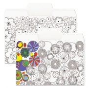 Smead SuperTab Coloring File Folders, 1/3-Cut Tabs: Assorted, Letter Size, 0.75" Expansion, White, 6/Pack (11647)