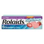 Rolaids Ultra Strength Antacid Softchews, Strawberry, 6/pack, 12 Packs/box (R10309)