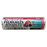 Rolaids Advanced Antacid Plus Anti-Gas Tablets, Assorted Berries, 10/Roll, 12 Roll/Box (R10405)