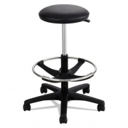 Safco Extended-Height Lab Stool, Backless, Supports Up to 250 lb, 22" to 32" Seat Height, Black (3436BL)