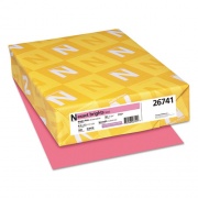 Neenah Exact Brights Paper, 20lb, 8.5 x 11, Bright Pink, 500/Ream (26741)