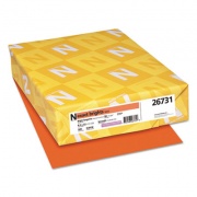 Neenah Exact Brights Paper, 20lb, 8.5 x 11, Bright Tangerine, 500/Ream (26731)