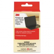 3M Notebook Screen Cleaning Wet Wipes, Cloth, 7 x 4, White, 24/Pack (CL630)