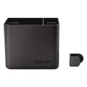Quartet Prestige 2 Connects Accessory Storage Cup, 2-Compartment, Plastic, 5 x 3 x 4, Black (85374)