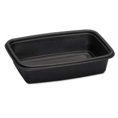 Genpak Microwave-Safe Containers,32 Oz, Plastic, Black, 8-3/4x6-1/8x2, 75/bag (FPR0323L)