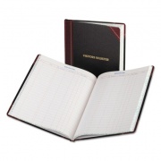 Boorum & Pease Visitor Register Book, Black/Maroon/Gold Cover, 14.13 x 10.88 Sheets, 150 Sheets/Book (806)