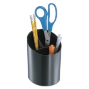 Universal Recycled Big Pencil Cup, Plastic, 4.38" Diameter x 5.63"h, Black (08108)