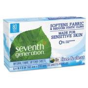 Seventh Generation NATURAL FABRIC SOFTENER SHEETS, UNSCENTED, 80/BOX (22787BX)
