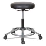 Alera HEIGHT-ADJUSTABLE UTILITY STOOL, 31.10" SEAT HEIGHT, SUPPORTS UP TO 275 LBS., BLACK SEAT/BLACK BACK, GRAPHITE BASE (US4616)