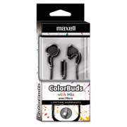 Maxell Colorbuds With Microphone, Black (199708)