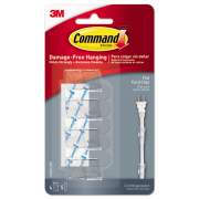 Command CORD CLIP, FLAT; WITH ADHESIVE, 0.75"W, CLEAR, 4/PACK (17305CLRES)