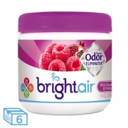 BRIGHT Air Super Odor Eliminator, Wild Raspberry and Pomegranate, 14 oz Jar, 6/Carton (900286CT)