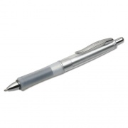 AbilityOne 7520016296573 SKILCRAFT WriteBalance Wide Body Ballpoint Pen, Retractable, Medium 1 mm, Black Ink, Silver Barrel