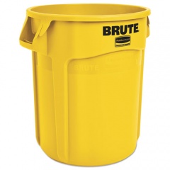 Rubbermaid Commercial Round Brute Container, Plastic, 20 gal, Yellow (2620YEL)