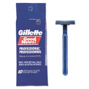 Gillette GoodNews Regular Disposable Razor, 2 Blades, Navy Blue, 10/Pack, 10 Pack/Carton (11004CT)