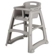 Rubbermaid Commercial STURDY CHAIR YOUTH SEAT, PLATINUM SEAT/PLATINUM BACK, PLATINUM BASE (780608PLA)