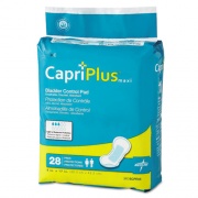 Medline Capri Plus Bladder Control Pads, Ultra Plus, 8" x 17", 28/Pack (BCPE03)