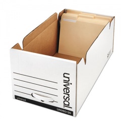Universal Economy Storage Drawer Files, Letter Files, White, 6/Carton (85120)