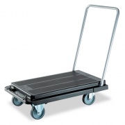 deflecto Heavy-Duty Platform Cart, 500 lb Capacity, 21 x 32.5 x 37.5, Black (CRT550004)