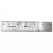 Universal Stainless Steel Ruler, Standard/Metric, 6" Long (59026)