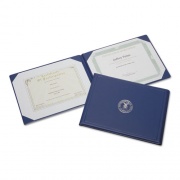 AbilityOne 7510001153250 SKILCRAFT Award Certificate Binder, 8 1/2 x 11, Air Force Seal, Blue/Silver
