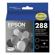 Epson T288120-D2 (288) DURABrite Ultra Ink, Black, 2/Pack