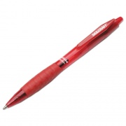 AbilityOne 7520014845271 SKILCRAFT VISTA Ballpoint Pen, Retractable, Medium 1 mm, Red Ink, Translucent Red Barrel, Dozen