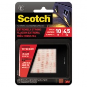 Scotch Extreme Fasteners, 1" x 1", White, 6/Pack (RFD7020)