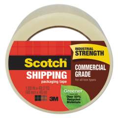 Scotch GREENER COMMERCIAL GRADE PACKAGING TAPE, 3" CORE, 1.88" X 49.2 YDS, CLEAR (3750G)