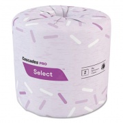 Cascades PRO Select Standard Bath Tissue, 2-Ply, White, 4.25 x 4.1, 500/Roll, 48/Carton (B180)
