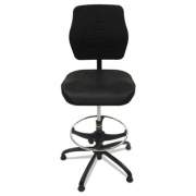 ShopSol PRODUCTION CHAIR, 32" SEAT HEIGHT, SUPPORTS UP TO 300 LBS., BLACK SEAT/BLACK BACK, BLACK BASE (3010014)