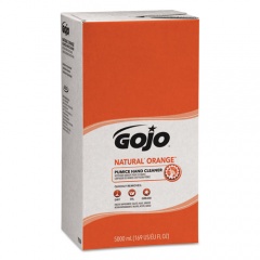 GOJO NATURAL ORANGE Pumice Hand Cleaner Refill, Citrus Scent, 5,000 mL, 2/Carton (7556)