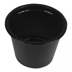 Boardwalk Souffl/Portion Cups, 1 oz, Polypropylene, Black, 20 Cups/Sleeve, 125 Sleeves/Carton (PRTN1BL)