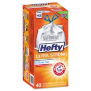 Hefty ULTRA STRONG TALL KITCHEN AND TRASH BAGS, 13 GAL, 0.9 MIL, 23.75" X 24.88", WHITE, 40/BOX, 6 BOXES/CARTON (E84638CT)