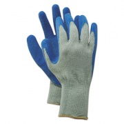 Boardwalk Rubber Palm Gloves, Gray/Blue, Large, 1 Dozen (00027L)