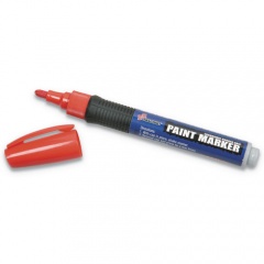 AbilityOne 7520015889100 SKILCRAFT Paint Marker, Medium Bullet Tip, Red, 6/Pack